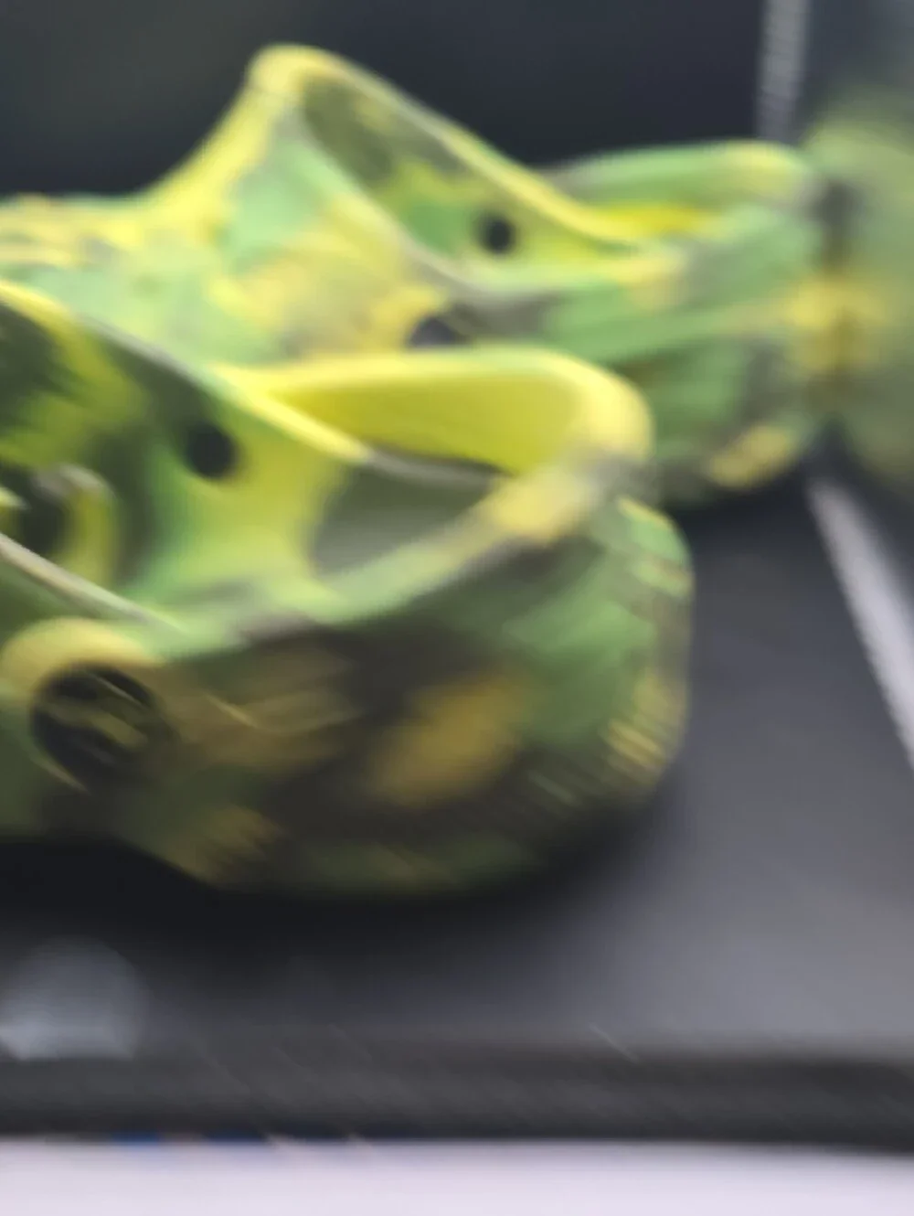 CROCS Kids Yellow and Green Camo Classic Clog